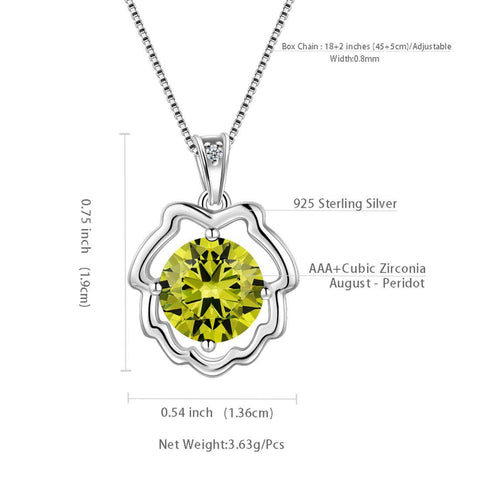 Leo Necklace Zodiac August Birthstone Pendant Crystal - Necklaces - Aurora Tears