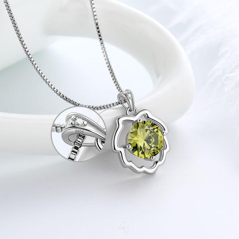 Leo Necklace Zodiac August Birthstone Pendant Crystal - Necklaces - Aurora Tears