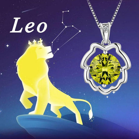 Leo Necklace Zodiac August Birthstone Pendant Crystal - Necklaces - Aurora Tears