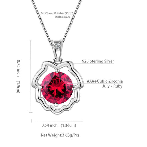 Leo Necklace Zodiac July Birthstone Pendant Crystal - Necklaces - Aurora Tears