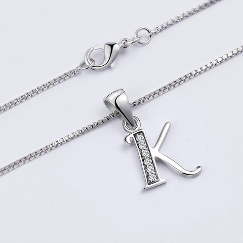 Big Initial K Necklace in 925 Sterling Silver | JOYAMO - Personalized  Jewelry