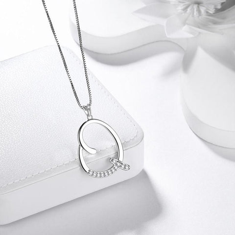 Letter Initial Q Necklaces Pendant Chain 925 Sterling Silver - Necklaces - Aurora Tears