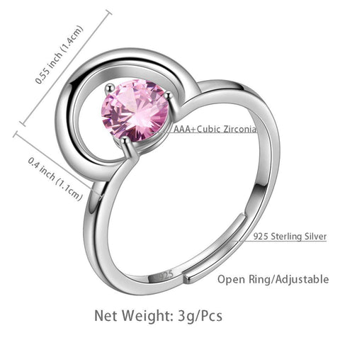 Libra Ring October Tourmaline Birthstone Zodiac - Rings - Aurora Tears