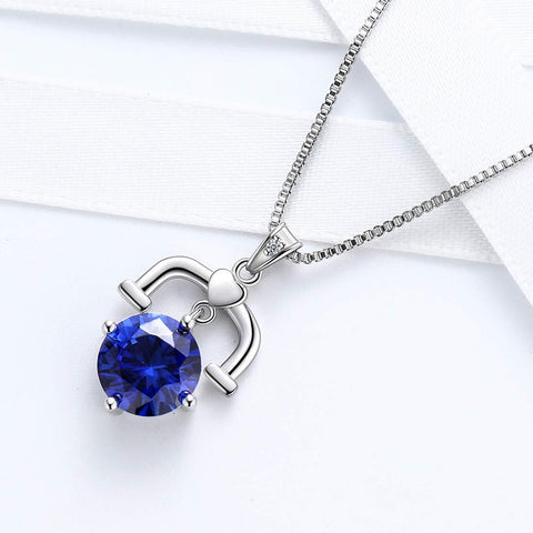 Zodiac Libra Necklace September Birthstone Pendant Crystal - Necklaces - Aurora Tears