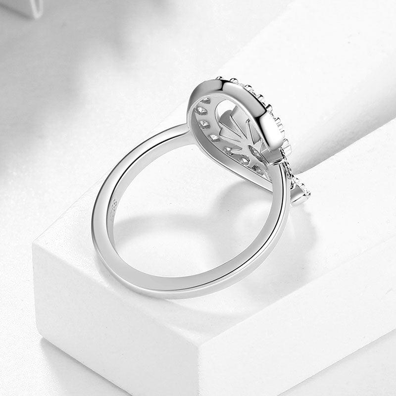 Moon Sun Moissanite Ring 925 Sterling Silver Fine Jewelry - Rings - Aurora Tears