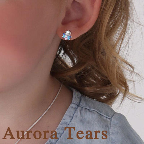 Octopus Mini Animal Studs Earrings 925 Sterling Silver - Earrings - Aurora Tears