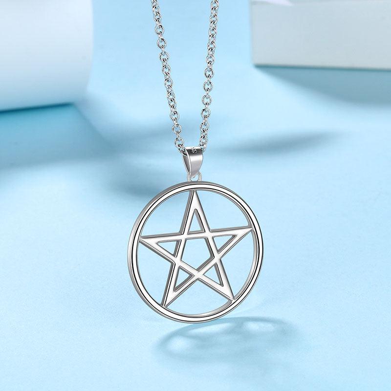 Sterling Silver Pentagram Necklace | eBay