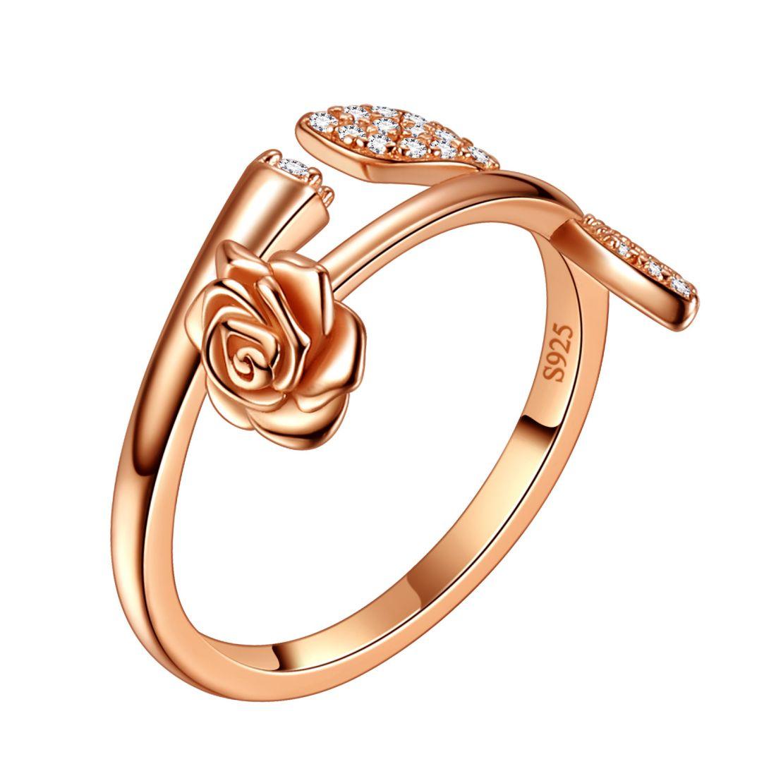 Rose Flower Ring 925 Sterling Silver Aurora Tears - Rings - Aurora Tears Jewelry