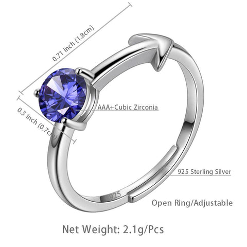 Sagittarius Ring December Tanzanite Birthstone Zodiac - Rings - Aurora Tears