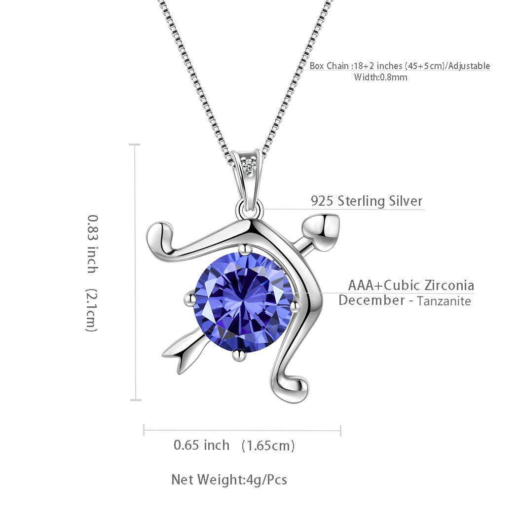 Zodiac Sagittarius Necklace December Birthstone Pendant Crystal - Necklaces - Aurora Tears
