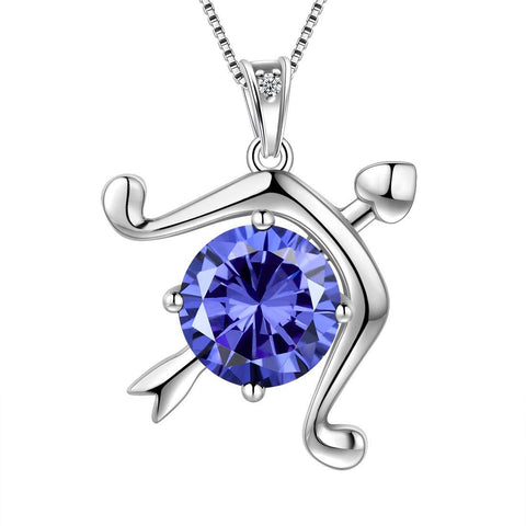 Zodiac Sagittarius Necklace December Birthstone Pendant Crystal - Necklaces - Aurora Tears