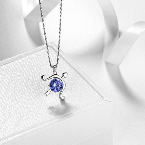 Zodiac Sagittarius Necklace December Birthstone Pendant Crystal - Necklaces - Aurora Tears