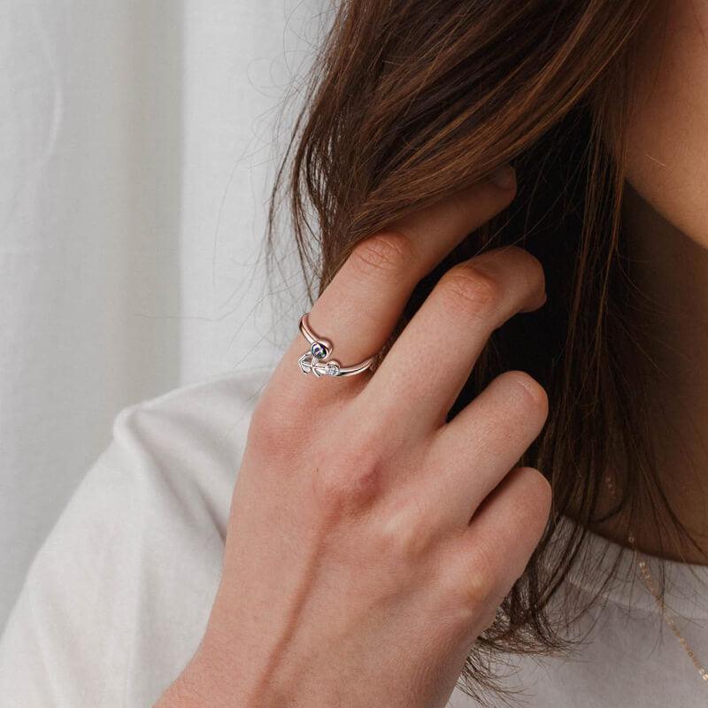 RING Blue Topaz Gemstone Ring Minimalist Ring Statement Rings Holidays  December Birthstone Sagittarius - Etsy