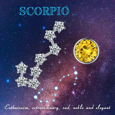 Scorpio Earrings November Birthstone Zodiac Studs - Earrings - Aurora Tears