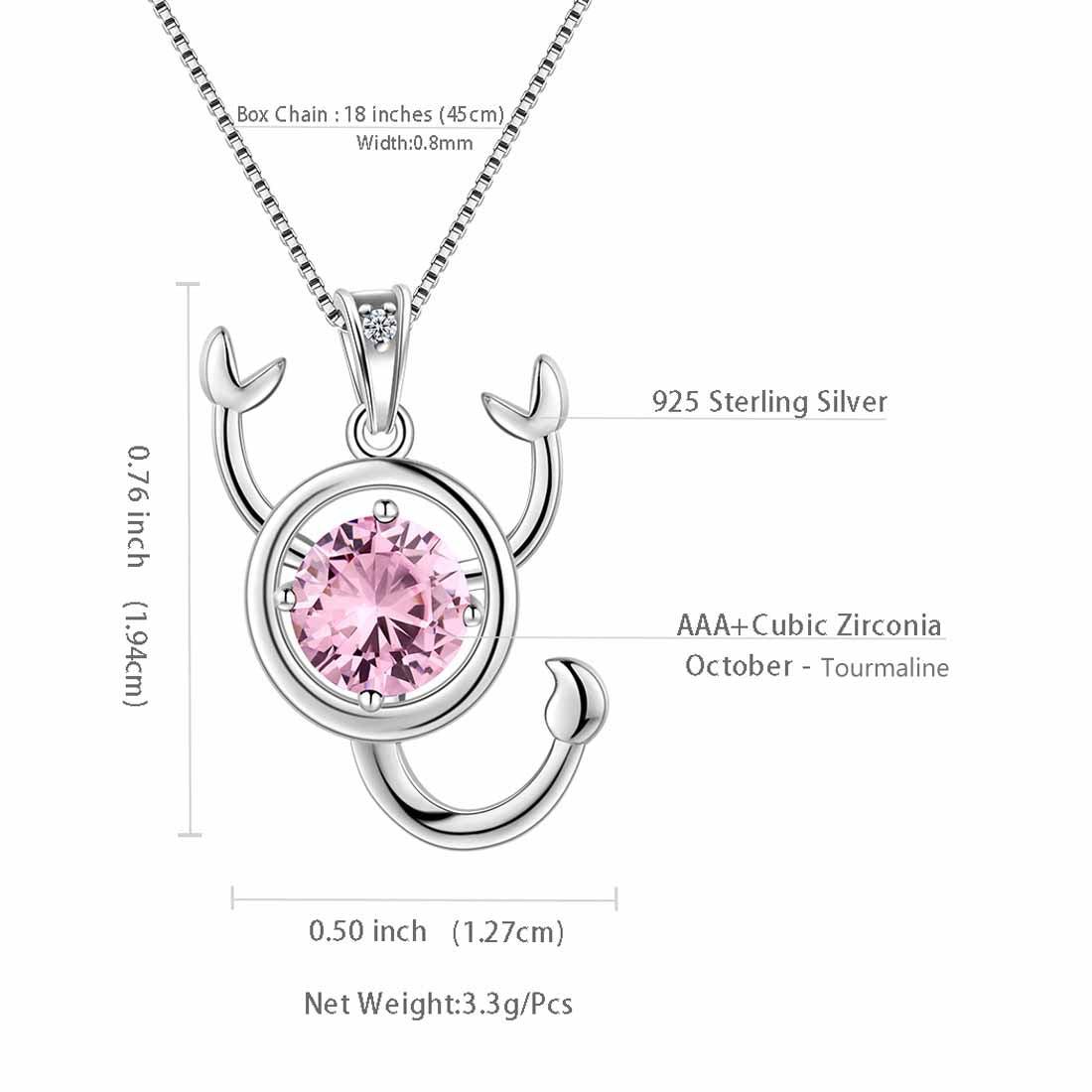 Scorpio Zodiac Necklace October Birthstone Pendant Crystal - Necklaces - Aurora Tears
