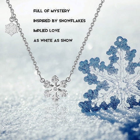 Snowflake Necklace for Women Girls Stainless Steel - Necklaces - Aurora Tears