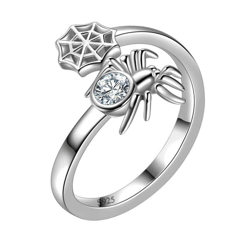 Spider Ring Halloween Party Costume Accessories 925 Sterling Silver Aurora Tears Jewelry