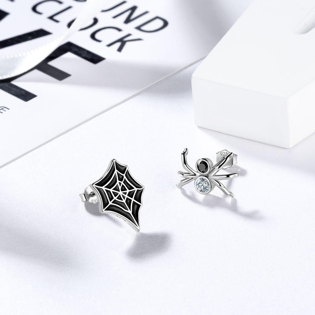 Asymmetry Spider Stud Earrings Halloween Party Costume Accessories - Earrings - Aurora Tears Jewelry