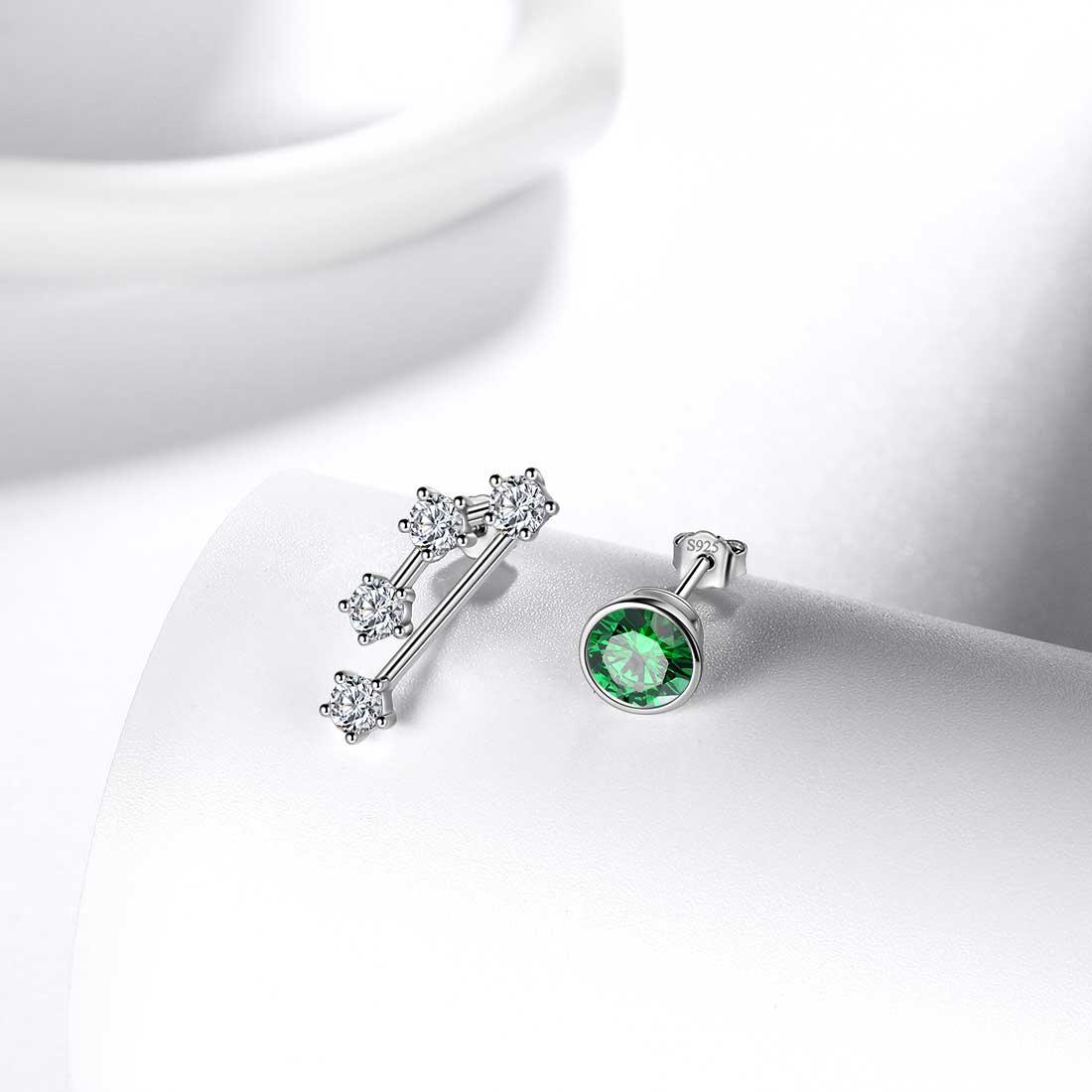 Taurus Earrings May Birthstone Zodiac Studs - Earrings - Aurora Tears