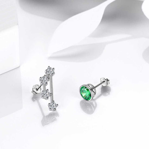 Taurus Earrings May Birthstone Zodiac Studs - Earrings - Aurora Tears