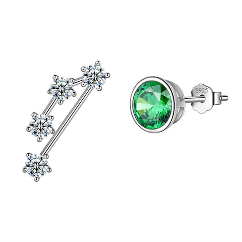 Taurus Earrings May Birthstone Zodiac Studs - Earrings - Aurora Tears