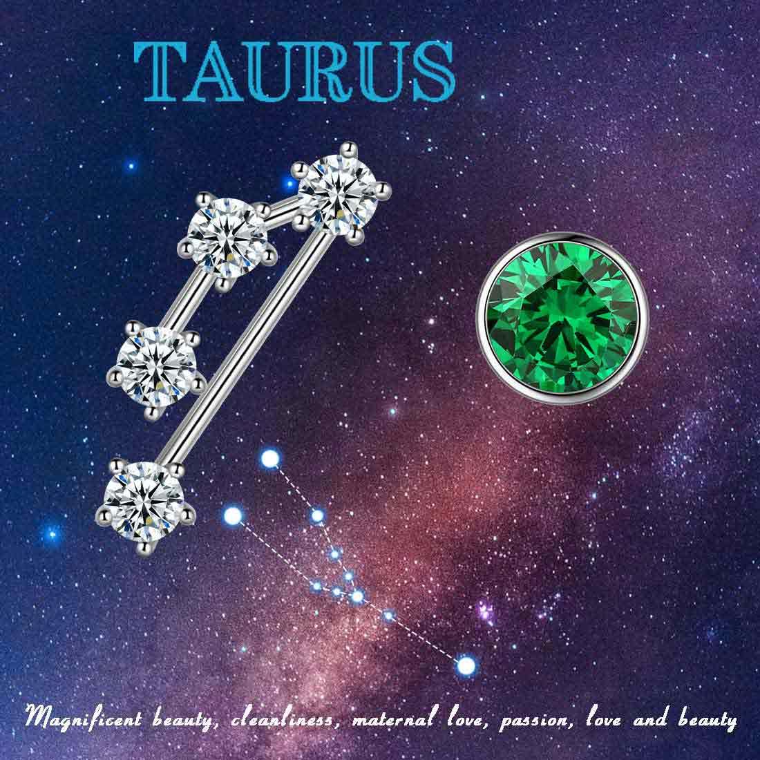 Taurus Earrings May Birthstone Zodiac Studs - Earrings - Aurora Tears