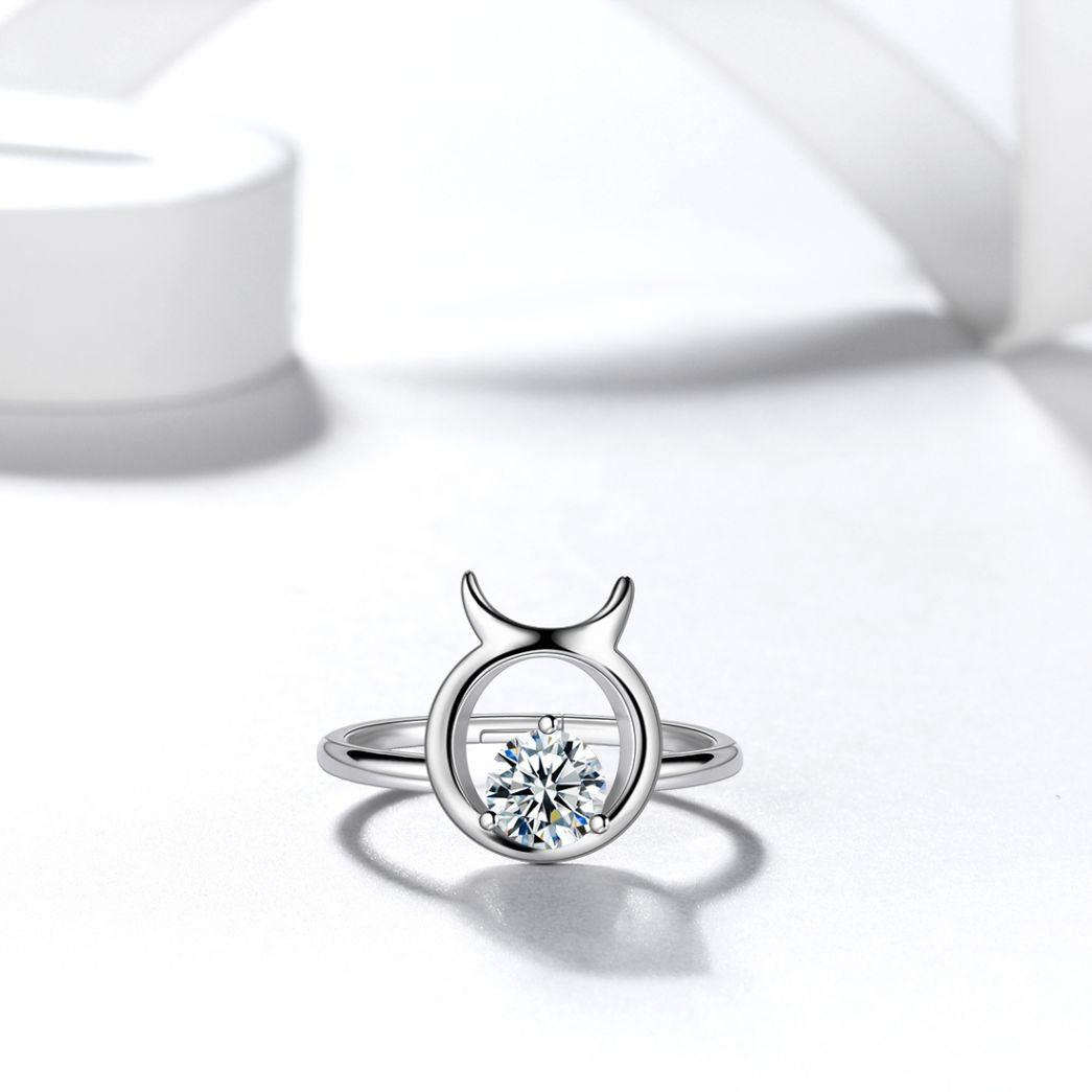 Taurus Ring April Diamond Birthstone Zodiac - Rings - Aurora Tears