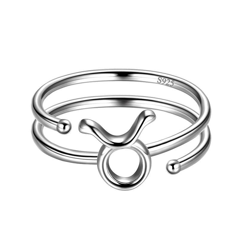 Taurus Rings Zodiac Sign Jewelry 925 Sterling Silver - Rings - Aurora Tears