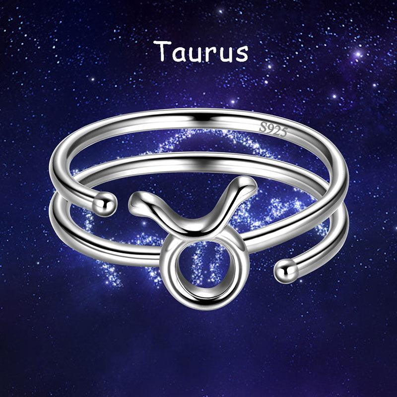 Taurus Rings Zodiac Sign Jewelry 925 Sterling Silver - Rings - Aurora Tears