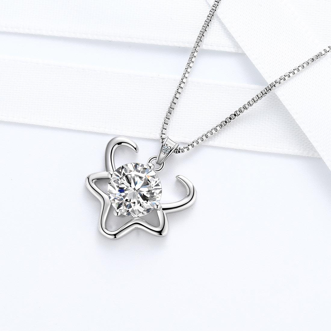 Taurus Zodiac Necklace April Birthstone Pendant Crystal - Necklaces - Aurora Tears