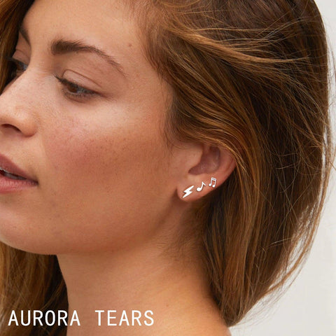 Mini Stud Earrings Set - Star Moon Flash Music Note - Earrings - Aurora Tears