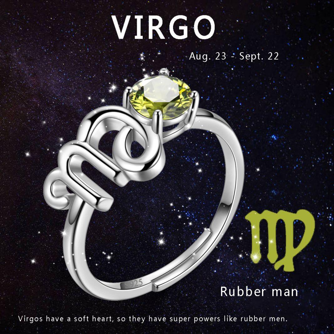 Virgo Ring August Peridot Birthstone Zodiac - Rings - Aurora Tears