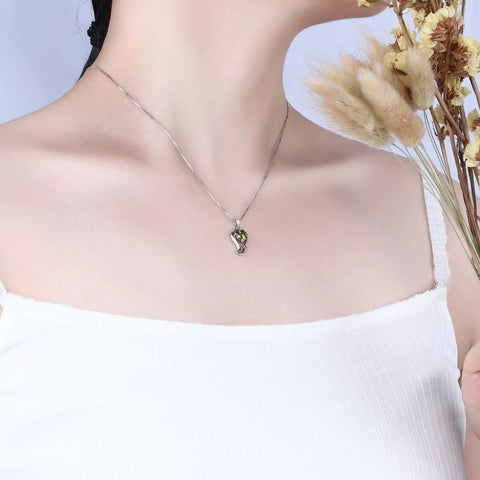 Virgo Necklace August Birthstone Pendant Crystal - Necklaces - Aurora Tears