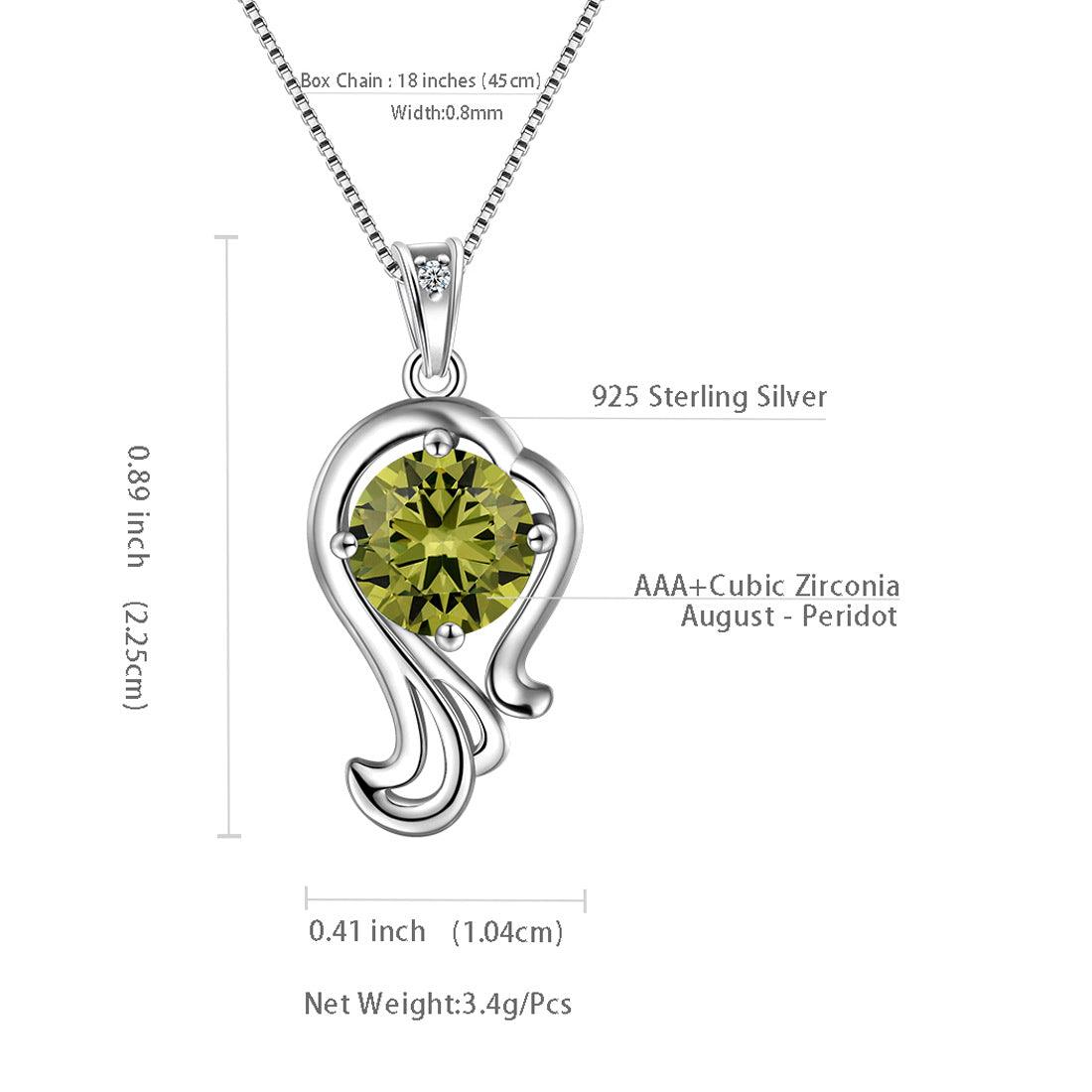 Virgo Necklace August Birthstone Pendant Crystal - Necklaces - Aurora Tears
