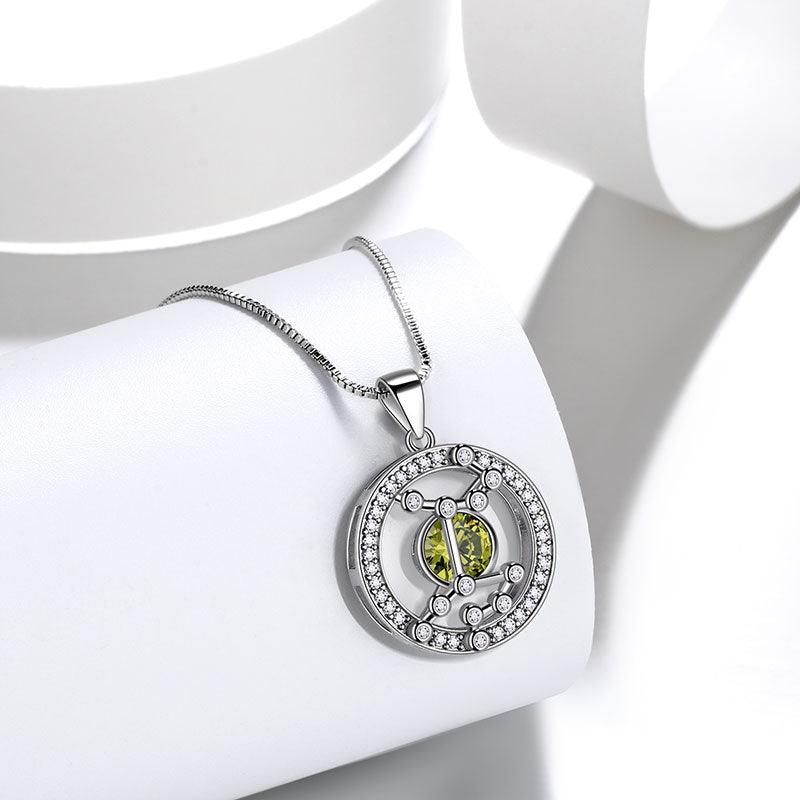 Zodiac Virgo Necklace August Birthstone Pendant - Necklaces - Aurora Tears