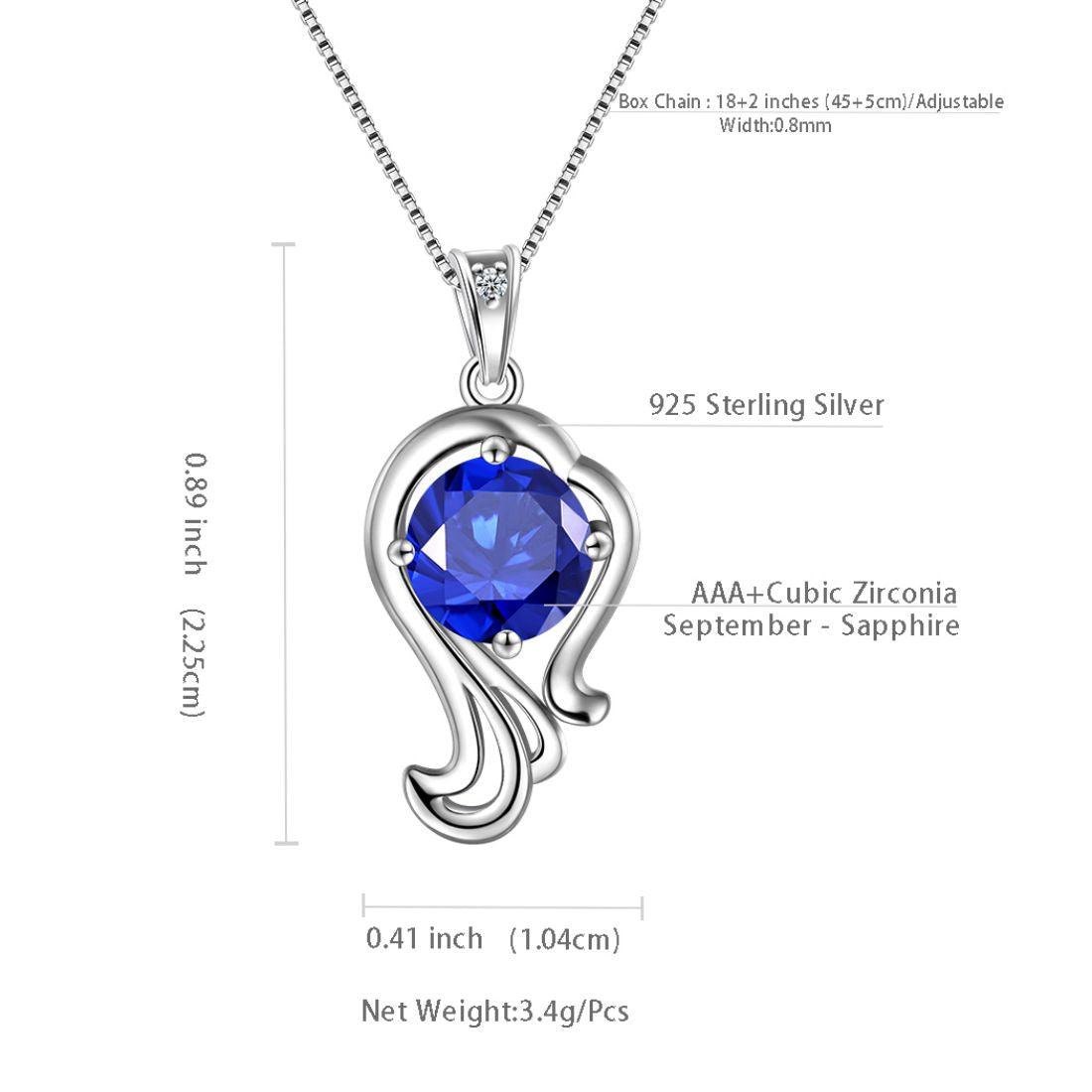 Virgo Necklace September Birthstone Pendant Crystal - Necklaces - Aurora Tears