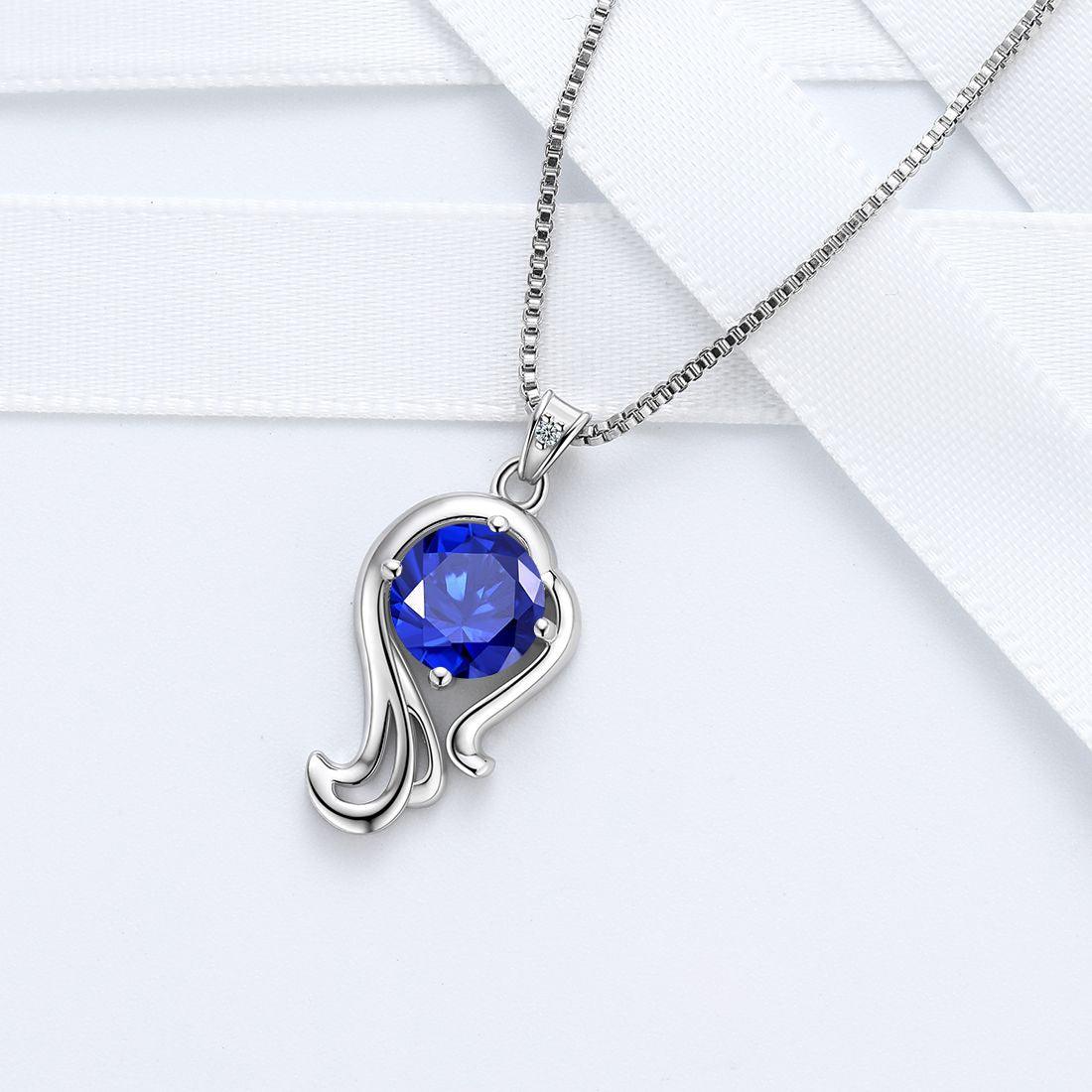 Virgo Necklace September Birthstone Pendant Crystal - Necklaces - Aurora Tears