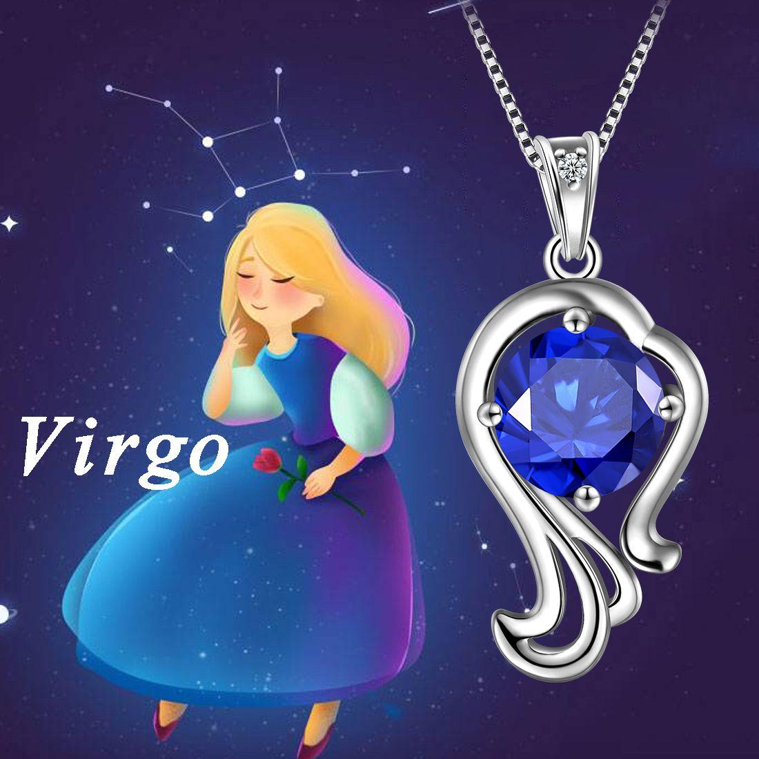 Virgo Necklace September Birthstone Pendant Crystal - Necklaces - Aurora Tears