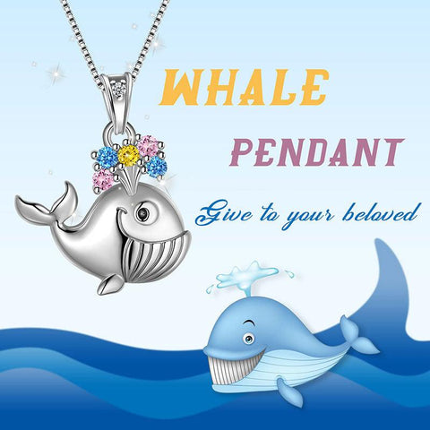Whale Mini Animal Pendant Necklace 925 Sterling Silver - Necklaces - Aurora Tears