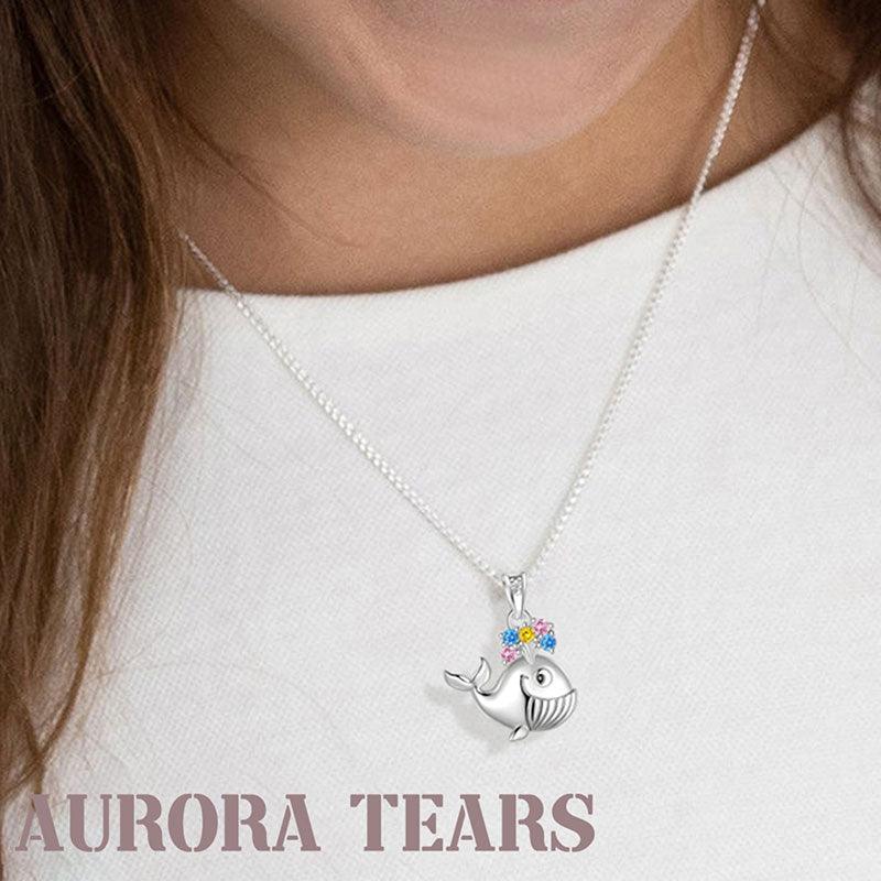 Whale Mini Animal Pendant Necklace 925 Sterling Silver - Necklaces - Aurora Tears