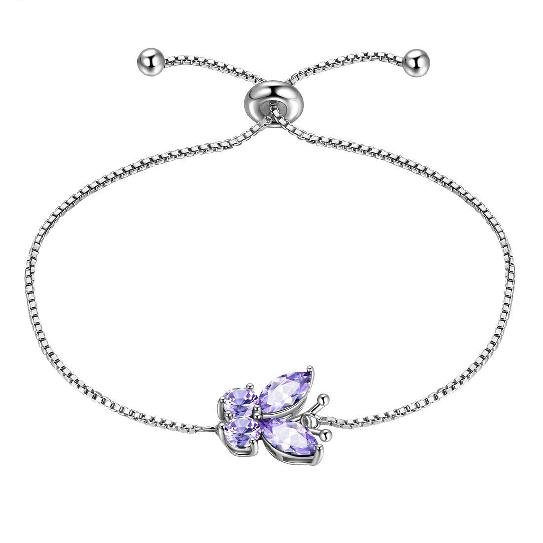 Butterfly Bracelet Birthstone June Alexandrite Link - Bracelet - Aurora Tears