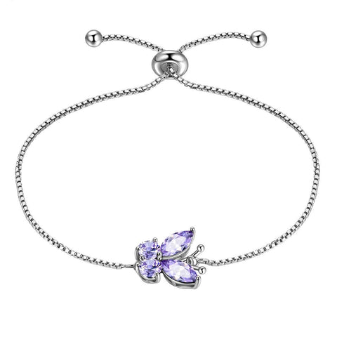 Butterfly Bracelet Birthstone June Alexandrite Link - Bracelet - Aurora Tears