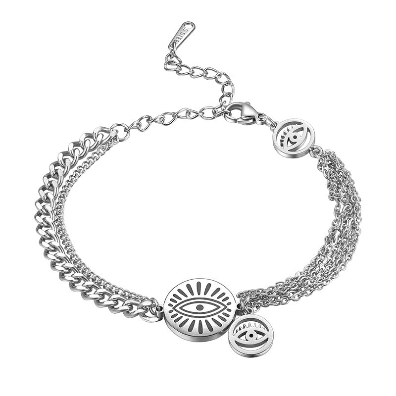 Women Evil Eye Link Bracelets Stainless Steel - Bracelet - Aurora Tears