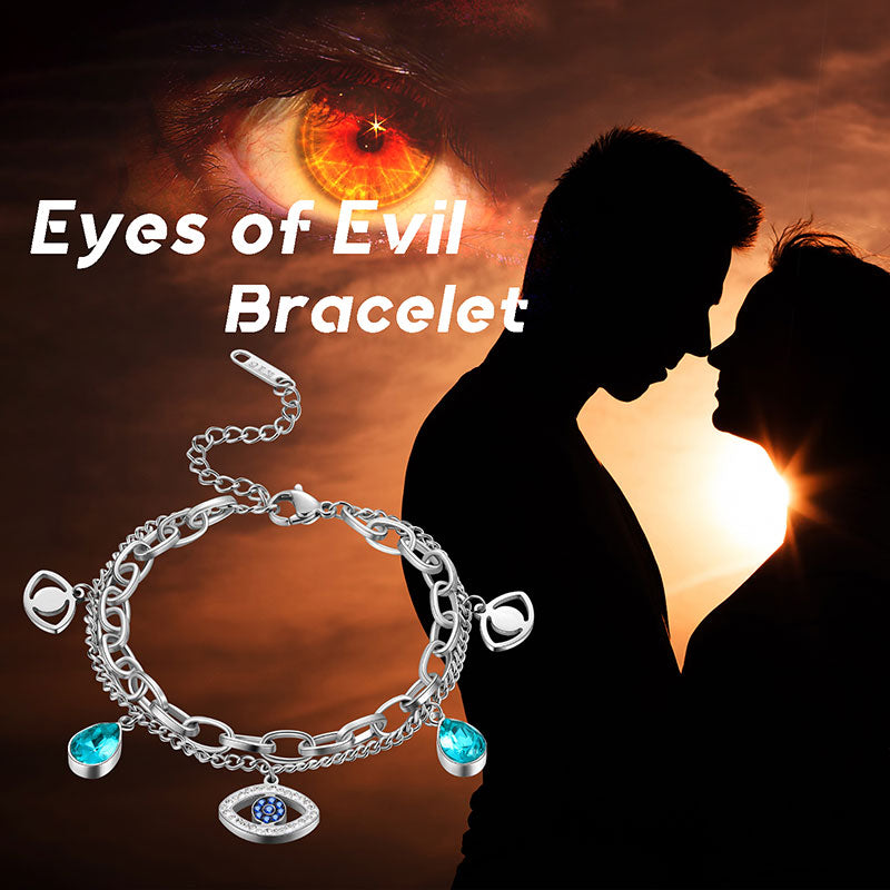 Women Evil Eye Link Bracelets Stainless Steel - Bracelet - Aurora Tears