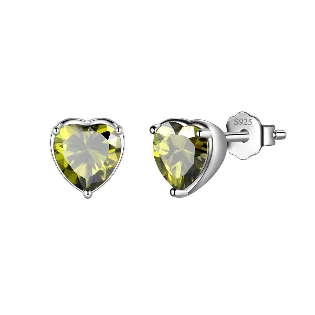 Women Hearts Studs Earring 925 Sterling Silver - Earrings - Aurora Tears Jewelry