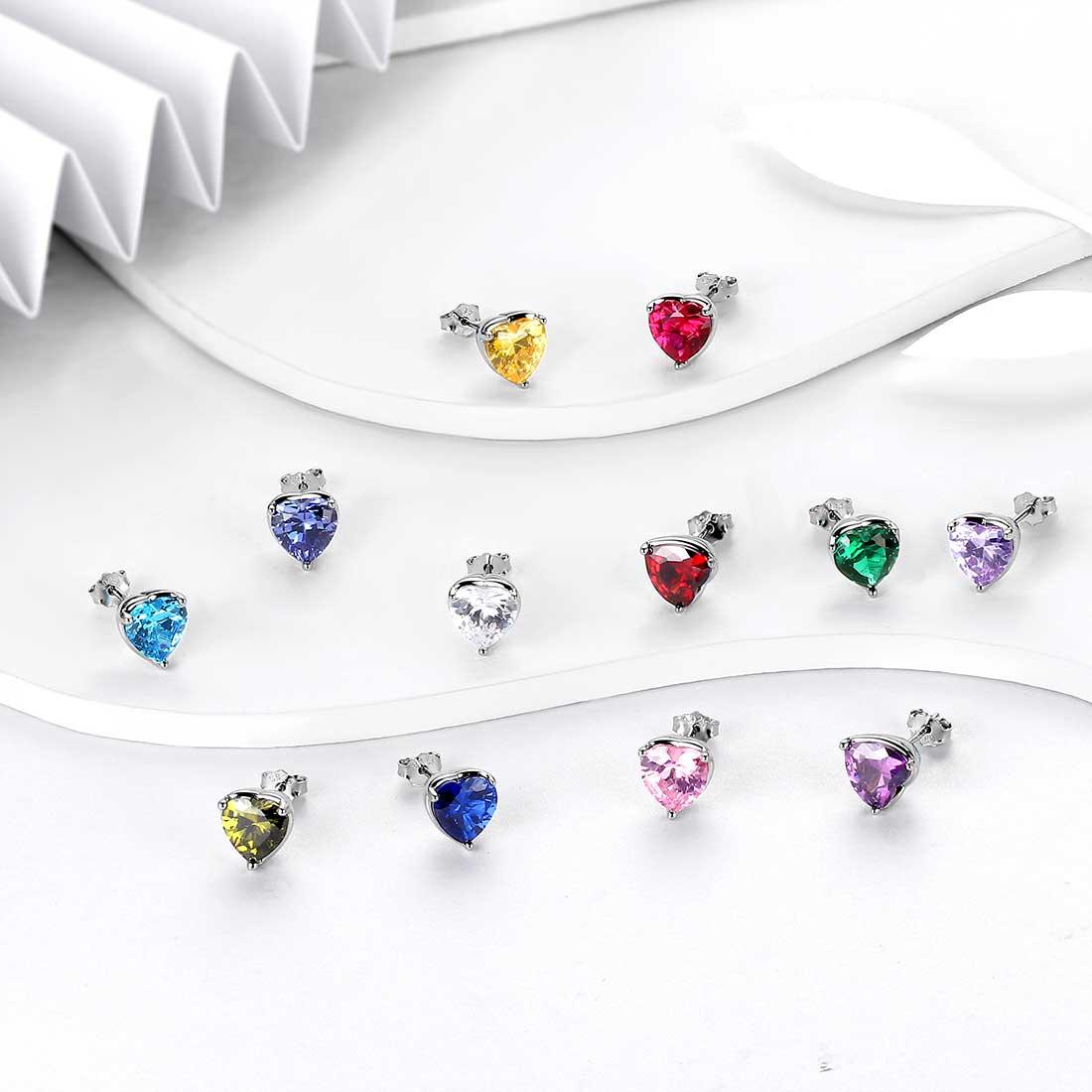 Women Hearts Jewelry Sets 3PCS Sterling Silver - Jewelry Set - Aurora Tears
