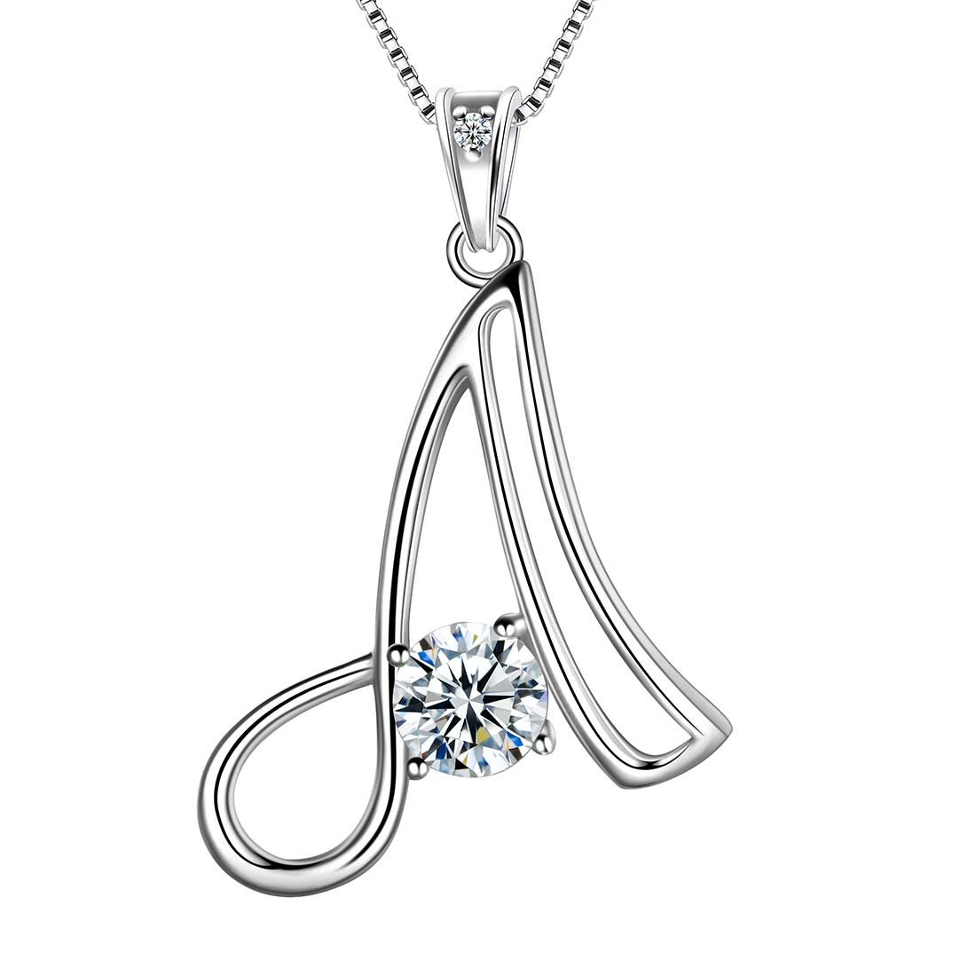 Women Letter A Initial Necklaces Sterling Silver - Necklaces - Aurora Tears Jewelry