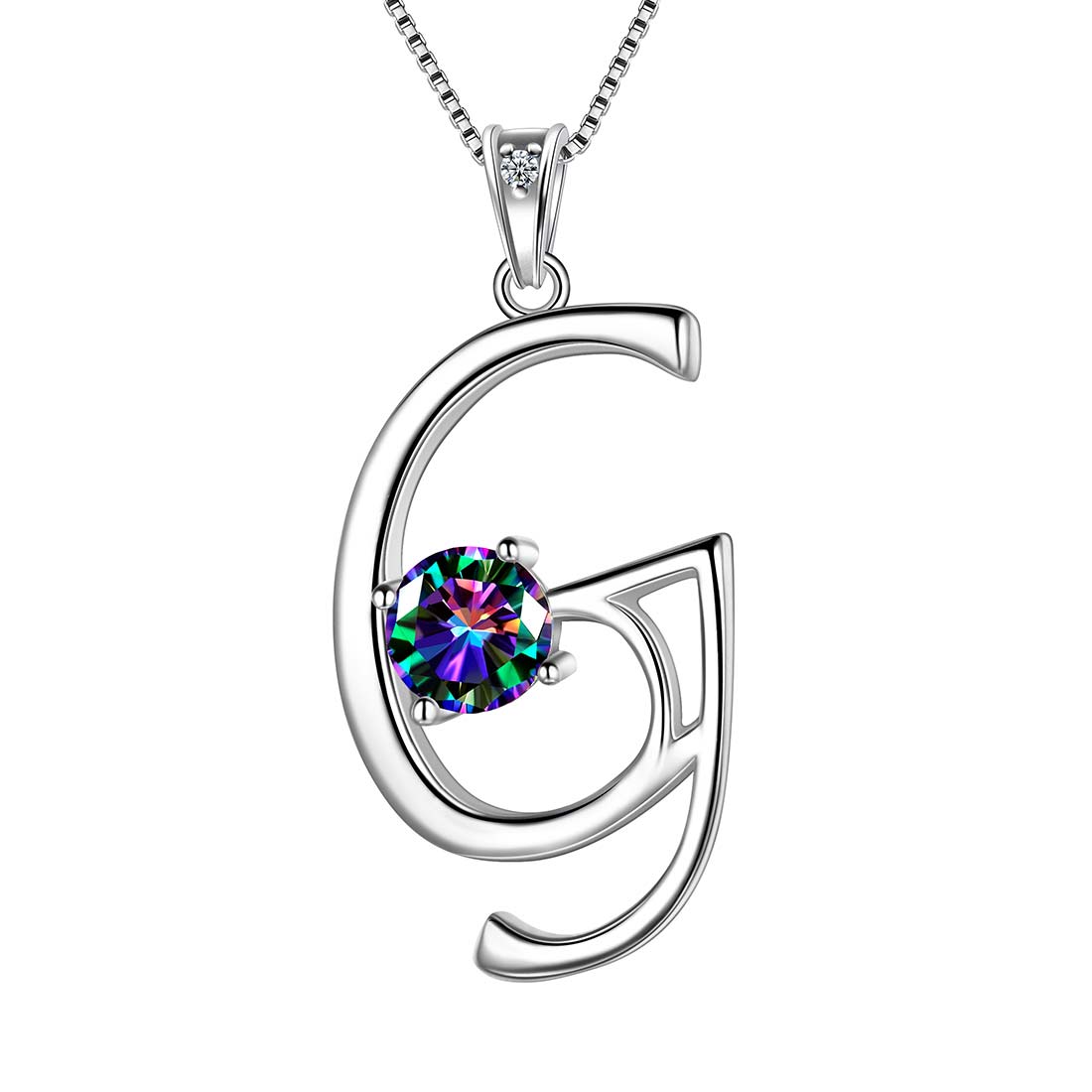 Women Letter G Initial Necklaces Sterling Silver - Necklaces - Aurora Tears Jewelry