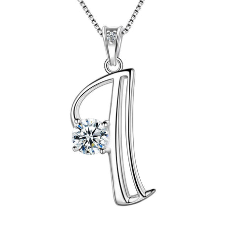 Women Letter I Initial Necklaces Sterling Silver - Necklaces - Aurora Tears Jewelry