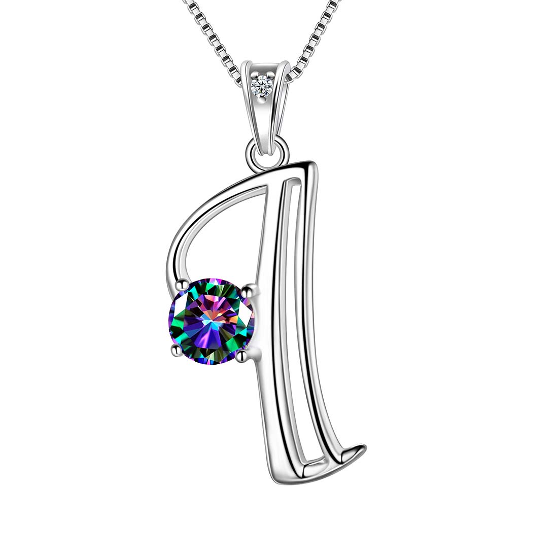 Women Letter I Initial Necklaces Sterling Silver - Necklaces - Aurora Tears Jewelry